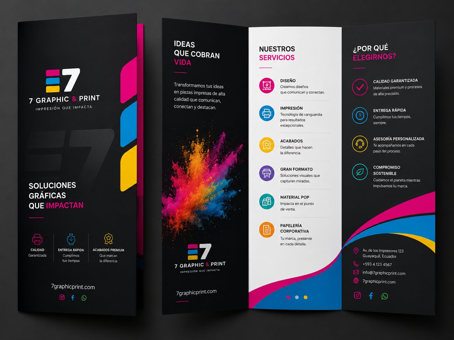 Brochures y menús — 7 Graphic & Print