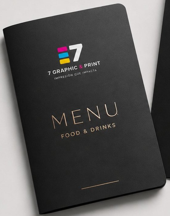 Printed menu cover — 7 Graphic & Print