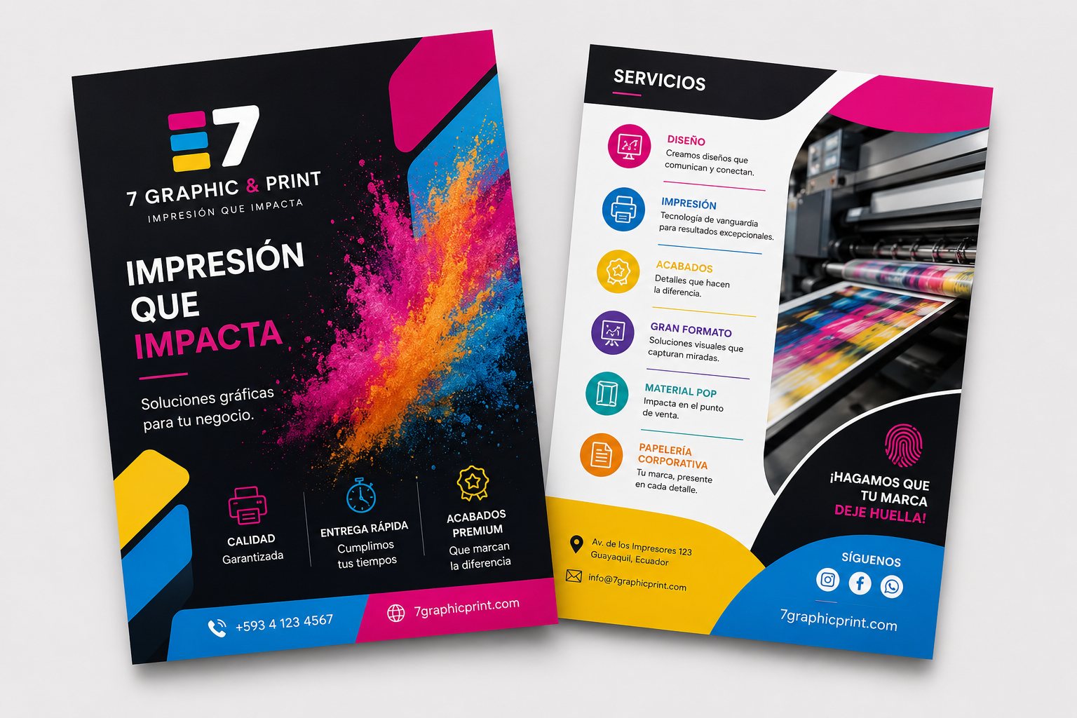 Flyers y postales impresos